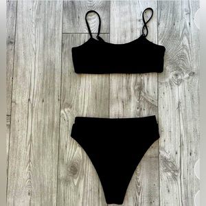 High waisted cheeky bikini